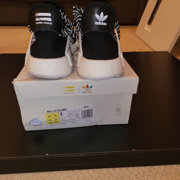Men's Adidas PW x CC HU NMD - Size 10- Black/White - Pharrell / Chanel - Picture 4 of 4